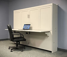 Horizontal Murphy Bed with Folding Desk