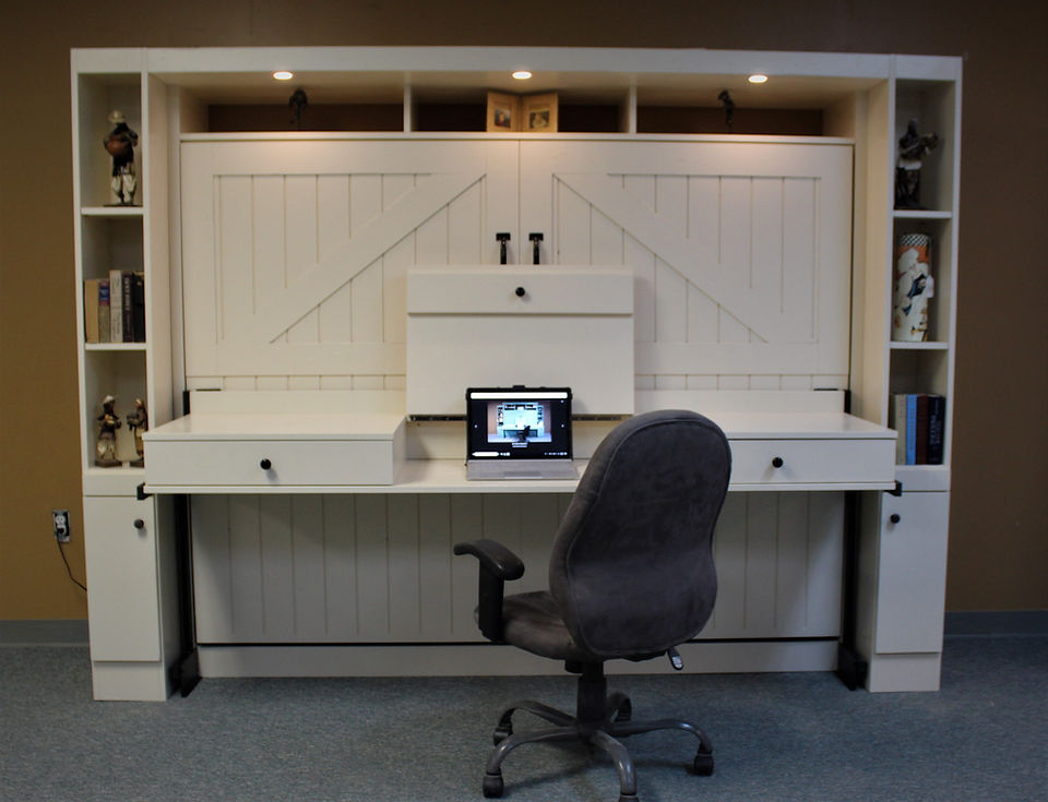 Vanity Barn Door Murphy Bed Style #1619-0619