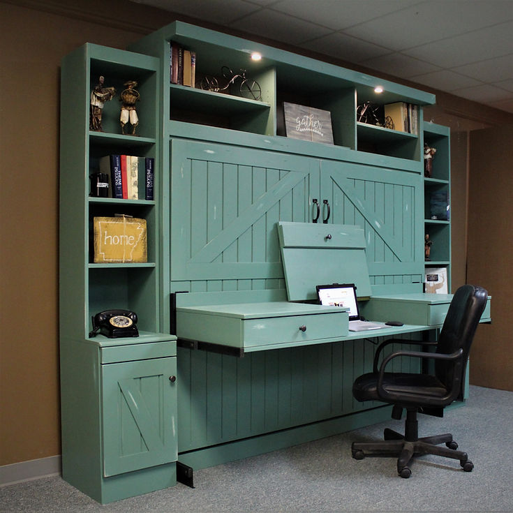 Vanity Barn Door Murphy Bed Style #1619-0618