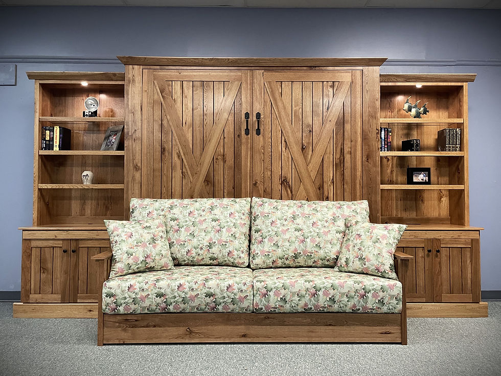 Sofa Barn door Murphy Bed Style #1519-0124