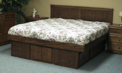 Panel Platform Bed | Dark