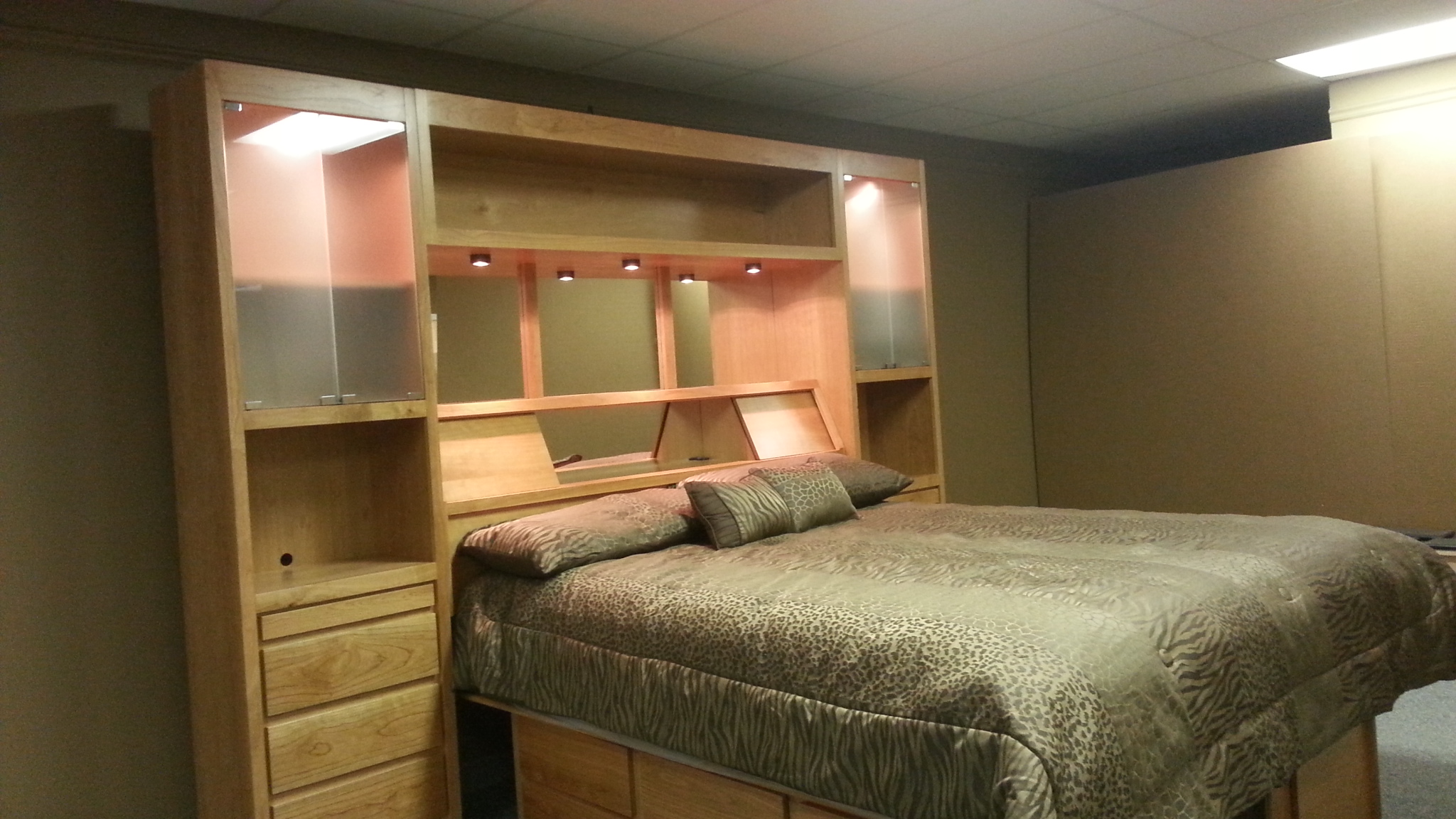 Cherry Wall Unit with a Secret