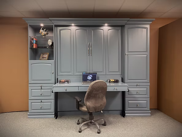 Elevate Your Home Office with “The Bullock” Raised Panel Murphy Bed
