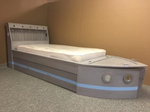 Distressed Gray Boat Bed