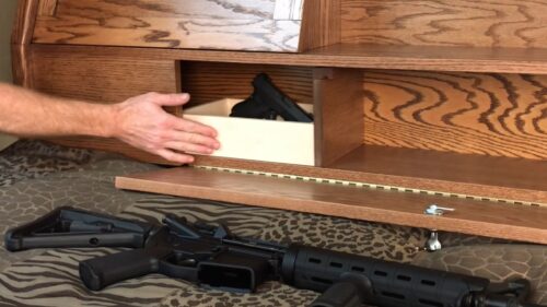 Covert Sliding Bookcase Headboard