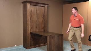 Craftsman Twin Murphy Bed with Desk