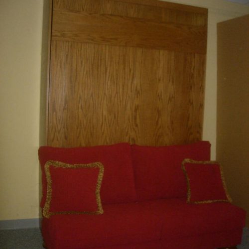 Armless Sofa Red