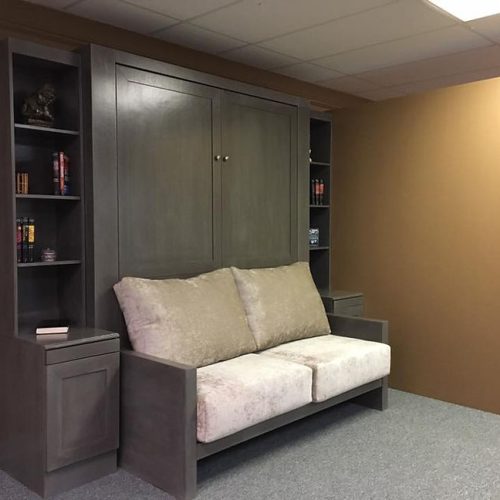 Marriott Murphy Open,Marriott style with inset bookcases and 16" side bookcases.  Notice the deeper base on the side bookcases.